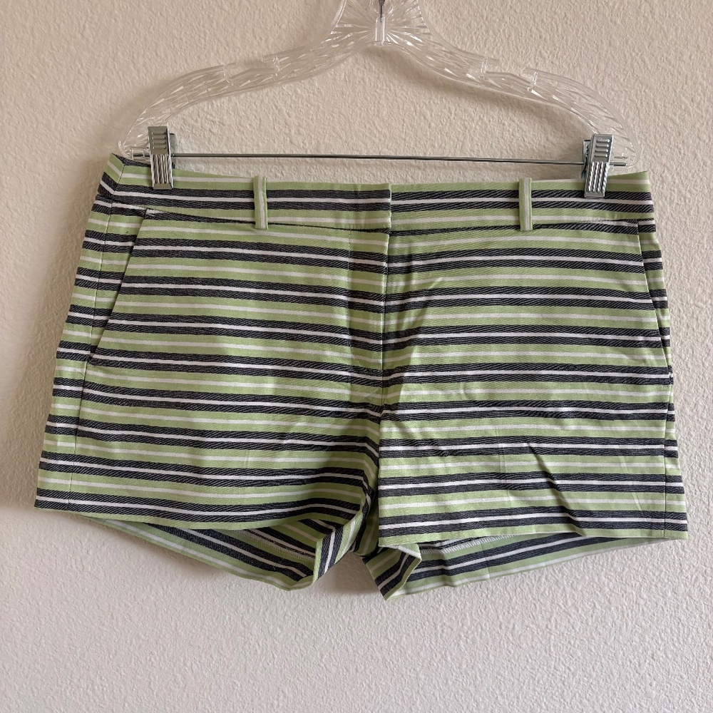 Michael Kors Green, Black, and White striped Womens Shorts